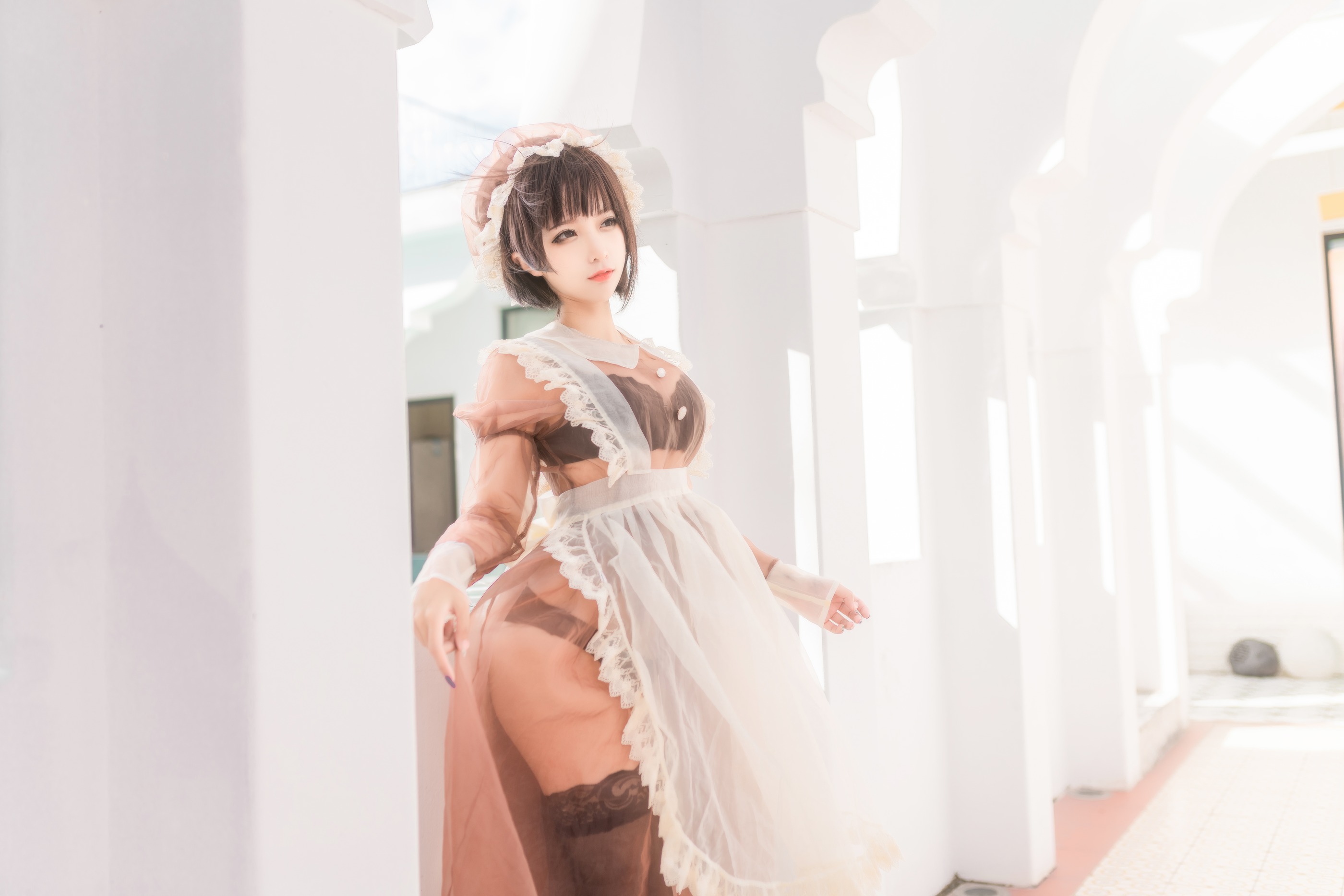 图片[1]-蠢沫沫 – NO.196 沫沫真爱版 纱-室外女仆 [40P]-XikXak